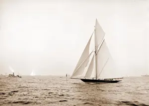 Vintage Yachting Photos Prints: Valkyrie rounding outer mark Oct. 5, 1893, Valkyrie II (Yacht), Yachts, Regattas, 1893