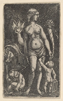Venus Two Putti Engraving Sheet 2 3/8 1 7/16 Venus Two Putti Engraving Sheet 2 3/8 1 7/16