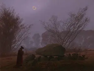 Caspar David Friedrich Art Prints: A Walk at Dusk