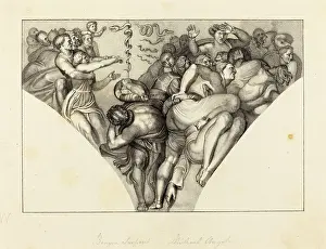 Lithograph Print of the Brazen Serpent