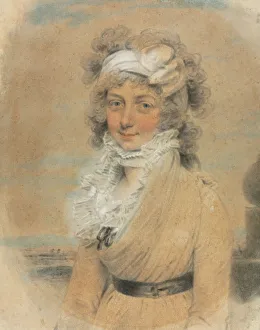 Young Lady White Bow Head 1795 John Downman British Young Lady White Bow Head 1795 John Downman British