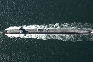 Aerial view of Sailors lined up in formation to represent USS Pennsylvanias 50th Aerial view of Sailors lined up in formation to represent USS Pennsylvanias 50th
