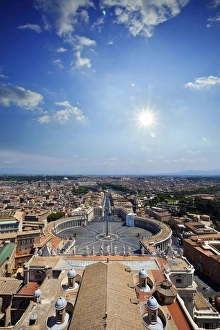 Aerial view of St Peters Square. Rome. Italy Aerial view of St Peters Square. Rome. Italy