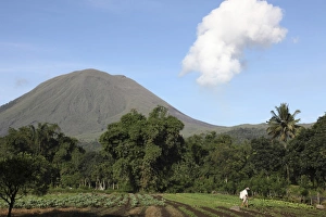 Agriculture near Kinilow town at foot of Lokon-Empung volcano, Indonesia Agriculture near Kinilow town at foot of Lokon-Empung volcano, Indonesia