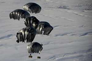 Air delivery cargo is released over Afghanistan Air delivery cargo is released over Afghanistan