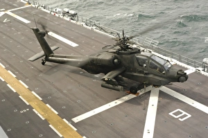 Aircrew of an AH-64 Apache helicopter conducting preflight checks before lifting Aircrew of an AH-64 Apache helicopter conducting preflight checks before lifting