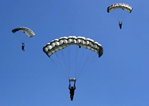 Airmen perform a High Altitude Low Opening (HALO) training exercise Airmen perform a High Altitude Low Opening (HALO) training exercise