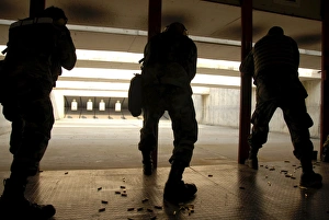 Airmen tests their skills at the shooting range Airmen tests their skills at the shooting range