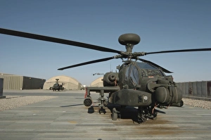 An Apache Helicopter at Camp Bastion, Afghanistan An Apache Helicopter at Camp Bastion, Afghanistan