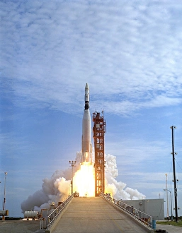 Atlas Agena target vehicle liftoff for Gemini 11, Cape Canaveral, Florida Atlas Agena target vehicle liftoff for Gemini 11, Cape Canaveral, Florida