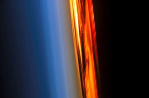 Space Photography Prints: The atmosphere and a setting sun