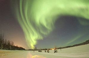 The Aurora Borealis, or Northern Lights, shines above Bear Lake The Aurora Borealis, or Northern Lights, shines above Bear Lake
