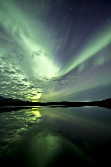Aurora borealis over Schwatka Lake, Yukon, Canada Aurora borealis over Schwatka Lake, Yukon, Canada
