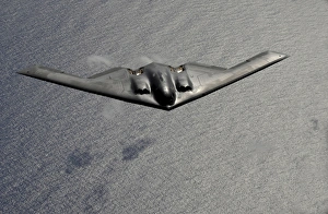 A B-2 Spirit flies over the Pacific Ocean A B-2 Spirit flies over the Pacific Ocean