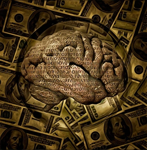 Binary Brain in Crystal Ball Print