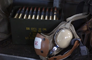 A box of live M2 .50 caliber machine gun ammunition A box of live M2 .50 caliber machine gun ammunition