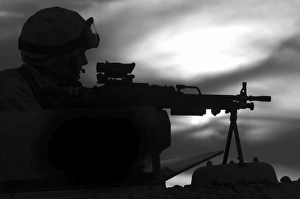 A British soldier on guard during a millitary operation in Basra, Iraq A British soldier on guard during a millitary operation in Basra, Iraq