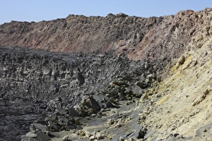 Caldera wall and North crater, Erta Ale volcano, Danakil Depression, Ethiopia Caldera wall and North crater, Erta Ale volcano, Danakil Depression, Ethiopia