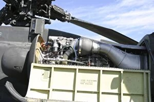 Ah 64 Collection: Close-up of the gas turbine engine on an AH-64D Apache