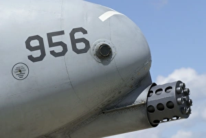 Close-up of the GAU-8 Avenger gun on an A-10A Thunderbolt II Close-up of the GAU-8 Avenger gun on an A-10A Thunderbolt II