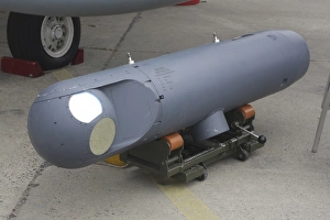 Close-up of a Rafael Reccelite reconnaissance pod Close-up of a Rafael Reccelite reconnaissance pod