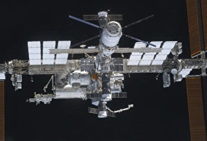 A close-up view of the International Space Station A close-up view of the International Space Station