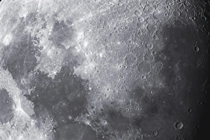 Black And White Space Images Prints: Close up view of the Moon