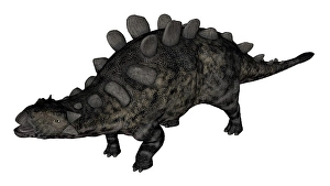 Cretaceous Period Creatures Prints: Crichtonsaurus dinosaur standing