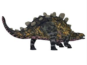 Prehistoric Creatures Prints: Crichtonsaurus dinosaur, white background