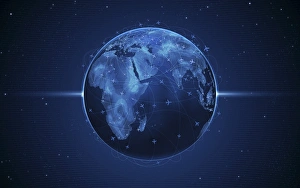Global Airline Flight Paths Print