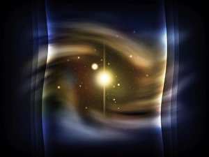 Starry Night Sky Picture Prints: Digitally generated image of deep space