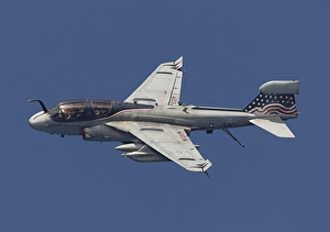 An EA-6B Prowler in flight over the Arabian Sea An EA-6B Prowler in flight over the Arabian Sea