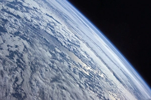 Earths horizon against the blackness of space Earths horizon against the blackness of space