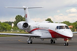 An Embraer Legacy 600 private jet taxiing at Turin Airport, Italy An Embraer Legacy 600 private jet taxiing at Turin Airport, Italy