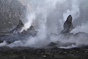 Erta Ale steaming Hornitos, Danakil Depression, Ethiopia Erta Ale steaming Hornitos, Danakil Depression, Ethiopia