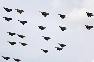 F-14D Tomcats conduct a flyover of Naval Air Station Oceana airfield F-14D Tomcats conduct a flyover of Naval Air Station Oceana airfield