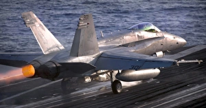 An F/A-18C Hornet launches from the Nimitz-class aircraft carrier USS Carl Vinson An F/A-18C Hornet launches from the Nimitz-class aircraft carrier USS Carl Vinson
