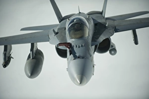 An F/A-18C Hornet receives fuel over Afghanistan An F/A-18C Hornet receives fuel over Afghanistan
