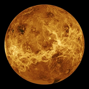Space Photography Prints: Global view of the surface of Venus