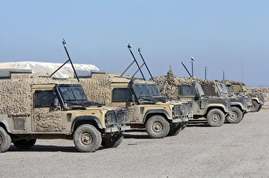 A group of Snatch Land Rover patrol vehicles used by the British Army A group of Snatch Land Rover patrol vehicles used by the British Army