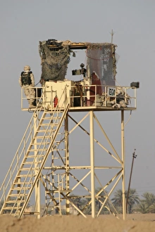 Guard tower manned by Georgian soldiers at Camp Warhorse Guard tower manned by Georgian soldiers at Camp Warhorse