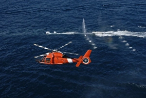 A helicopter crew trains off the coast of Jacksonville, Florida A helicopter crew trains off the coast of Jacksonville, Florida