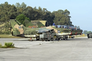 Hellenic Air Force TA-7C Corsair on the ramp at Araxos Air Base Hellenic Air Force TA-7C Corsair on the ramp at Araxos Air Base