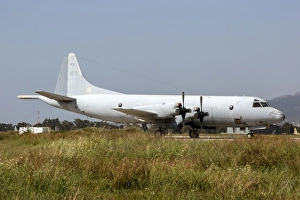 A Hellenic Navy P-3 Orion AEW aircraft at an airbase in Greece A Hellenic Navy P-3 Orion AEW aircraft at an airbase in Greece