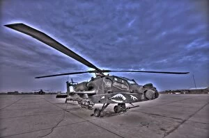 Ah 64 Collection: High dynamic range HDR photo of an AH-64D Apache Longbow Block III attack helicopter