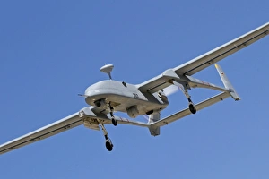 An IAI Heron unmanned aerial vehicle in flight over Israel An IAI Heron unmanned aerial vehicle in flight over Israel