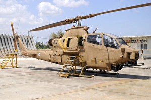 Israeli Air Force AH-1 Tzefa attack helicopter at Tel Nof Air Base, Israel Israeli Air Force AH-1 Tzefa attack helicopter at Tel Nof Air Base, Israel