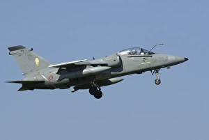 An Italian Air Force AMX aircraft in flight over Florennes, Belgium An Italian Air Force AMX aircraft in flight over Florennes, Belgium