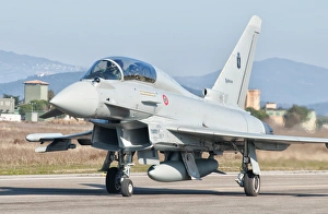 An Italian Air Force Eurofighter Typhoon at Grosseto Air Base, Italy An Italian Air Force Eurofighter Typhoon at Grosseto Air Base, Italy