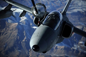 An Italian AMX is refueled by a KC-10A Extender over Afghanistan An Italian AMX is refueled by a KC-10A Extender over Afghanistan
